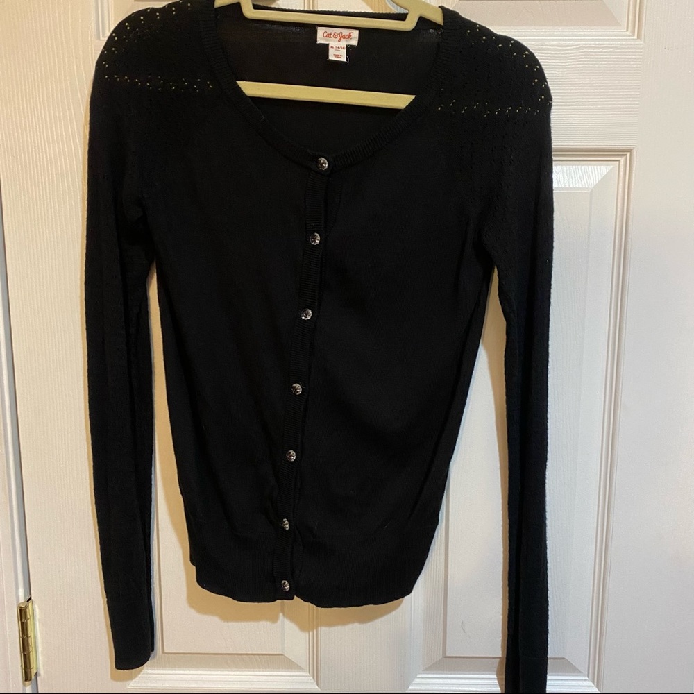 Cat & Jack Girl’s Cardigan with jeweled buttons YXL